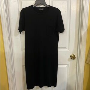 La Murina Black Knit Sweater made in Italy merino wool blend dress size M